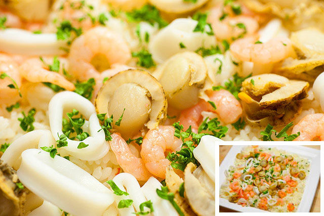 贅沢魚介のピラフ