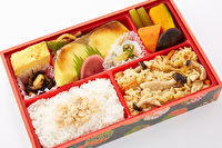 西京焼と二色ごはん弁当(きのこの炊き込みご飯)