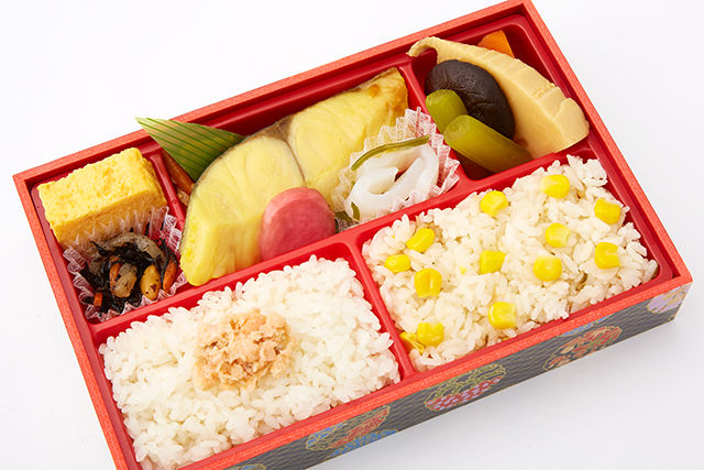 西京焼と二色ごはん弁当(とうもろこしの炊込みご飯)